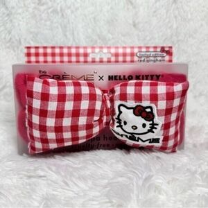 The Crème x Hello Kitty Spa Plush Headband Red and White Plaid